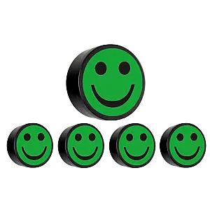 Smile magneten set van 5 stuks. Ø 35mm