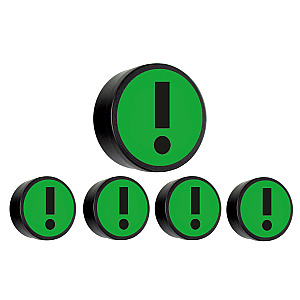 Magnetische Uitroeptekens, set van 5 stuks Ø 35mm