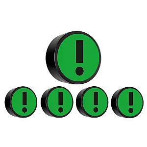 Magnetische Uitroeptekens, set van 5 stuks Ø 35mm