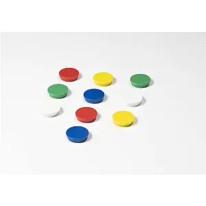 Memomagneten, rond en in diverse diameters en kleuren