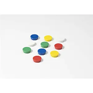 Memomagneten, rond en in diverse diameters en kleuren
