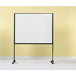 Verrijdbaar Work Board, emailstaal wit 120x150 cm