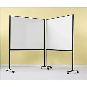 Verrijdbaar Work Board, emailstaal wit 120x150 cm