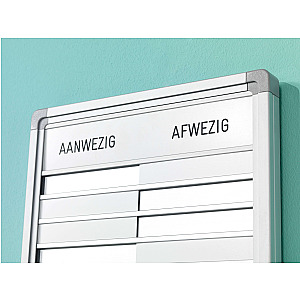 Presentiebord met schuifjes geschikt voor 10, 20 of 30 posities